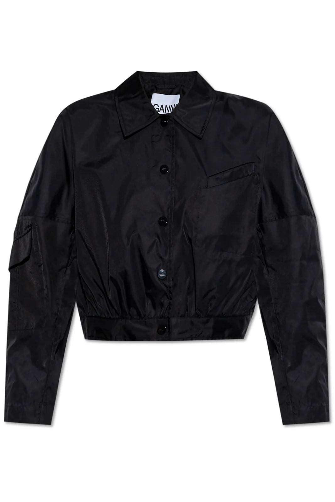 Ganni Pocket Cropped Blazer | Cettire Global
