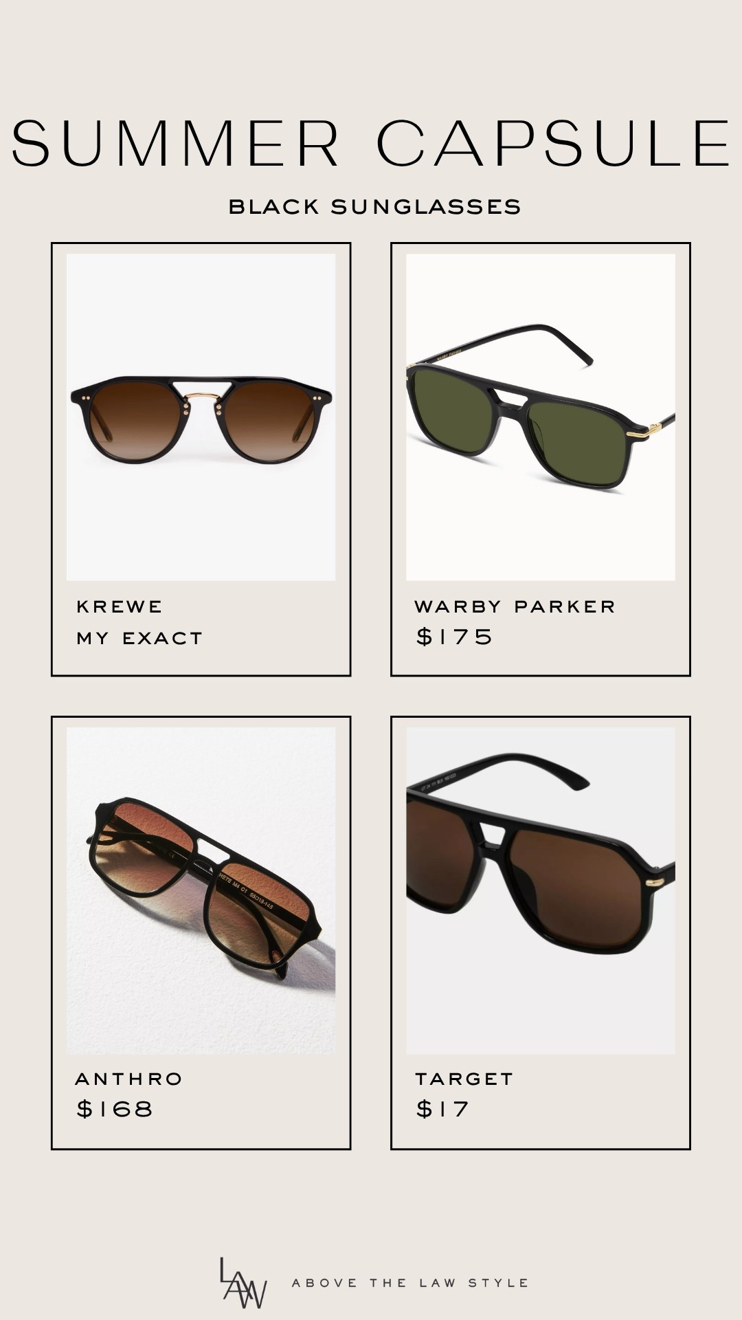 Summer Capsule: Black Sunglasses

#LTKFindsUnder100 #LTKSummerEdit #LTKStyleTip