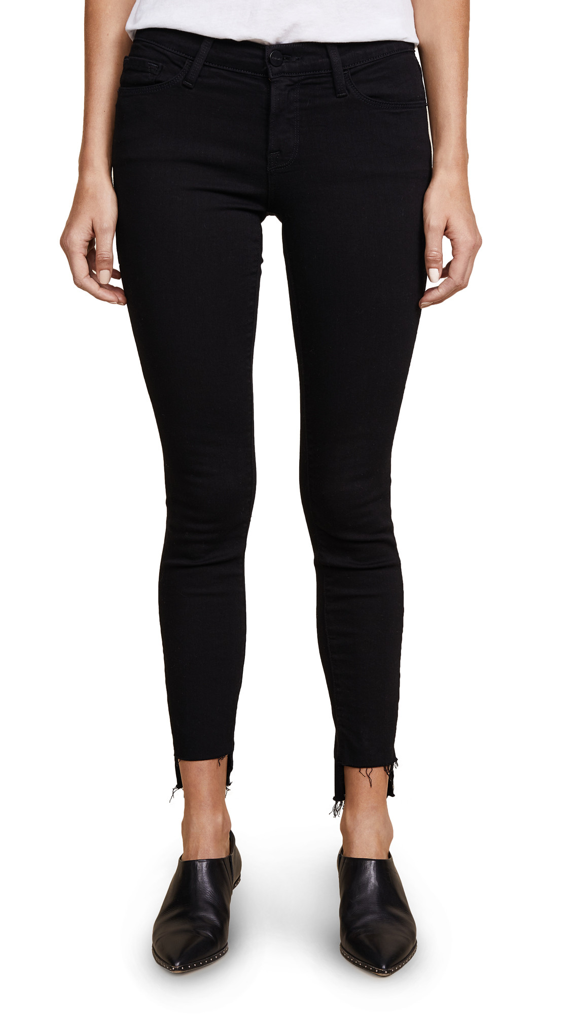 FRAME Le Skinny de Jeanne Stagger Hem Jeans | Shopbop