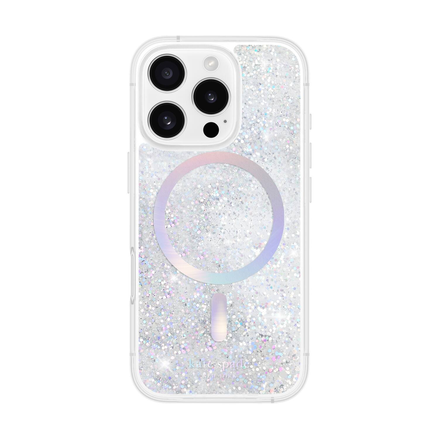 kate spade new york Liquid Glitter Case with MagSafe for Apple iPhone 16 Pro Opal Iridescent KS05... | Best Buy U.S.