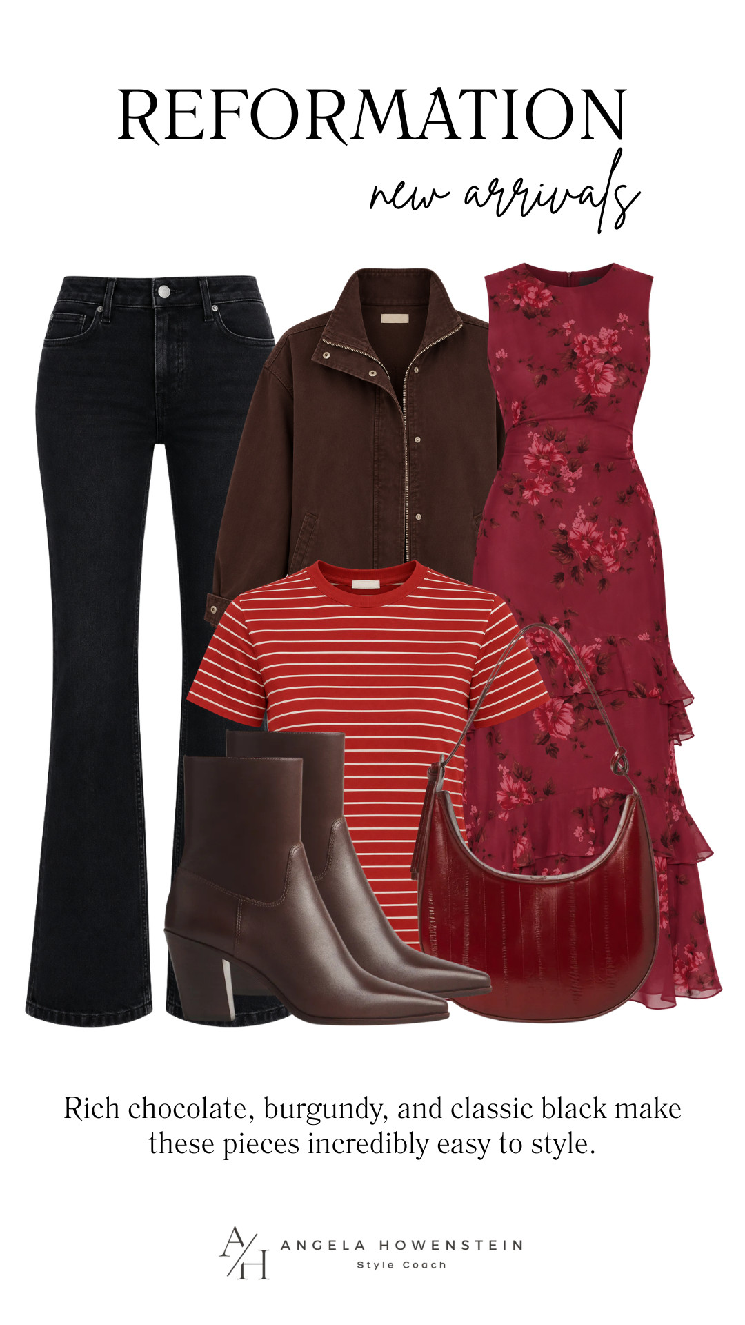Reformation’s new arrivals are bringing all the right fall colors. I’m loving the mix of deep burgundy, chocolate brown, black denim, and floral print, beautiful pieces that can be dressed up, layered, and worn all season.

👩‍💻 LTK PRO TIPS
❤️ Heart = Support my posts ;-)
🔖 Save = Get sale & restock alerts for the things you love!
📋 Lists = Keep favorites organized (List ideas: Christmas, Birthdays, and Vacations!)
📲 Share = Send lists and products to a friend (or your daughters like me).
💬 Comment = Ask me anything, and I’ll answer. ;-) 

 #LTKootd #LTKSeasonal #LTKOver40