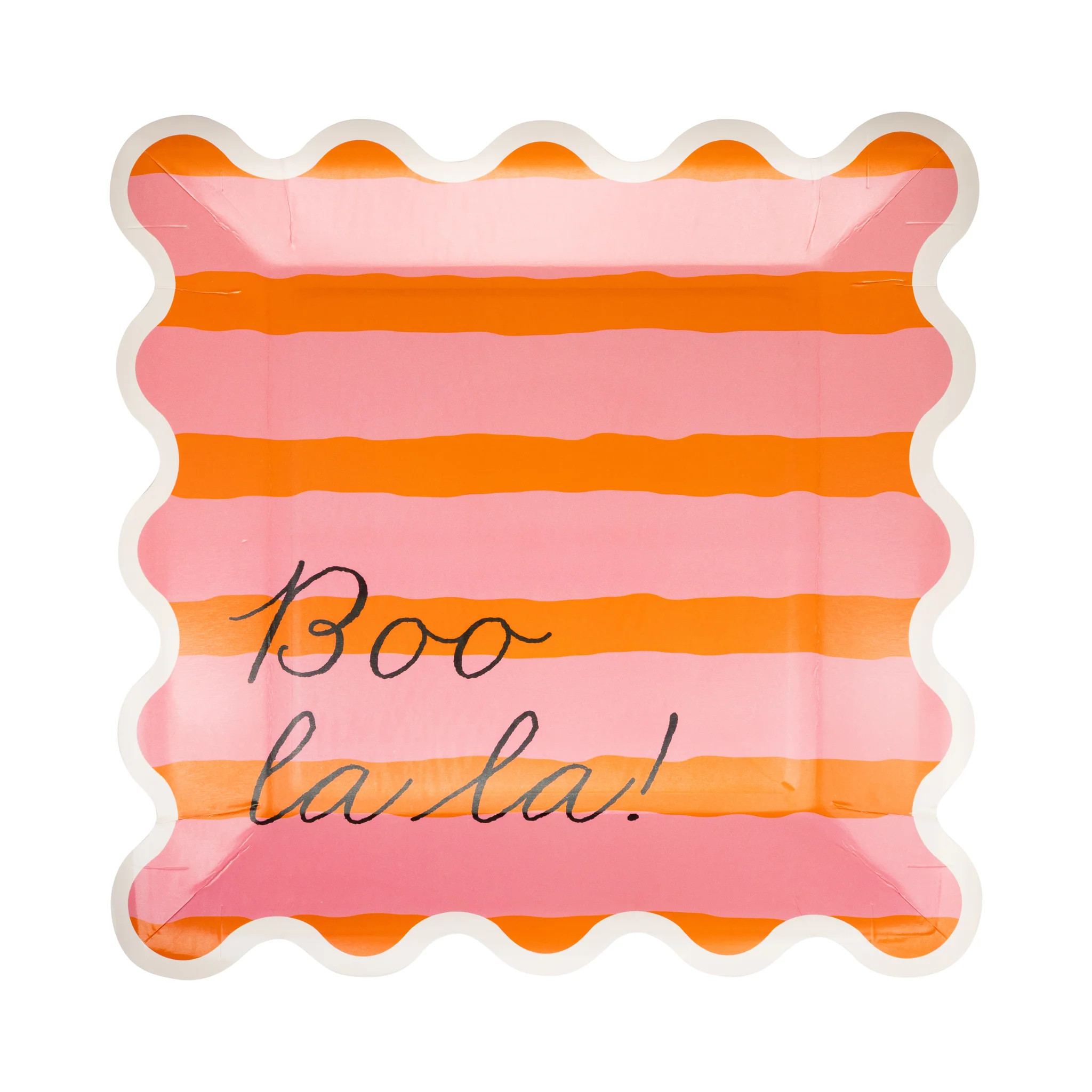 Pink & Orange Boo La La Paper Plate | My Mind's Eye