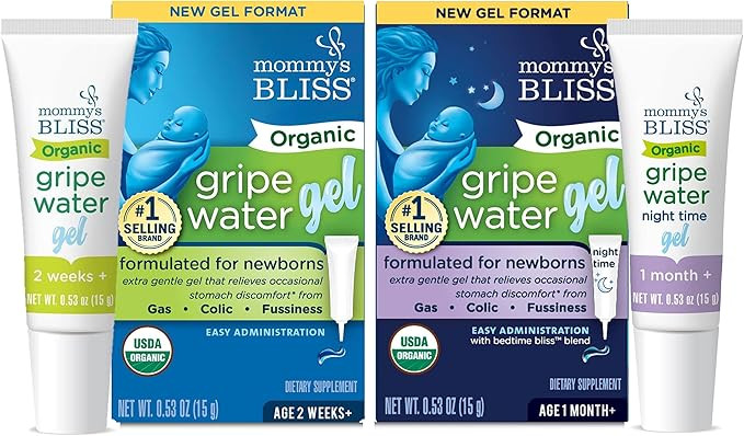 Mommy's Bliss Organic Gripe Water Original Gel (Pack of 1), with Organic Gripe Water Night Time G... | Amazon (US)