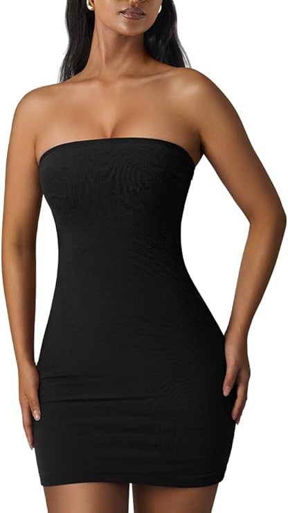 XXTAXN Women's Sexy Tube Sleeveless Bodycon Cocktail Party Mini Dress | Amazon (US)