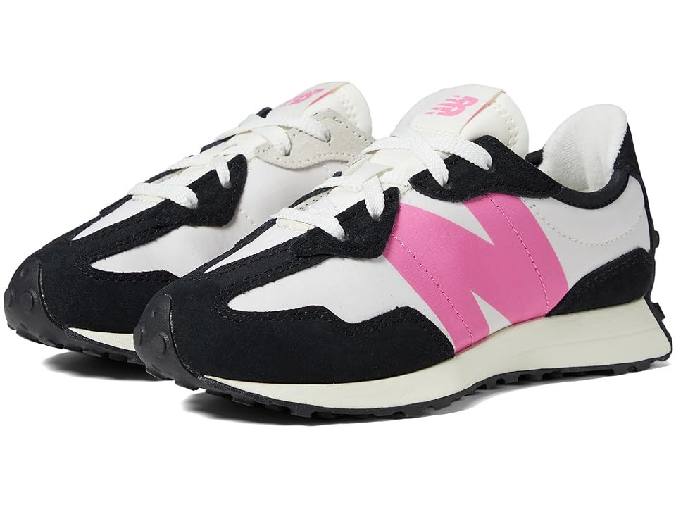 New Balance Kids 327 (Little Kid) Kids Shoes Black/Real Pink : 2 Little Kid W, Suede | Zappos