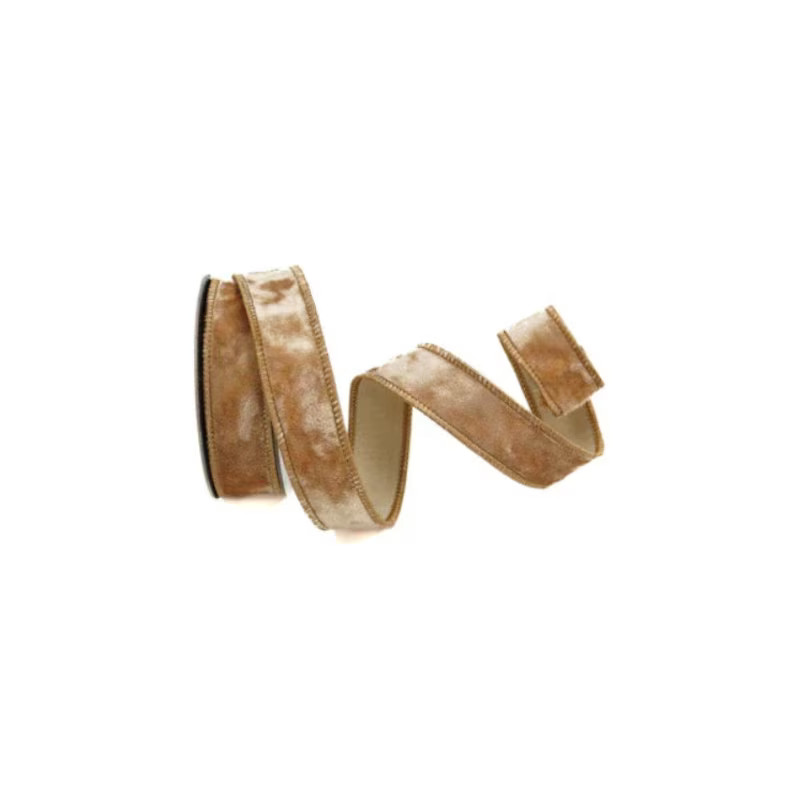 Almond Silky Velvet WIRED Ribbon, 1 Inch by 10 Yds, Luxurious Designer Ribbon by Farrisilk for Ch... | Etsy (US)