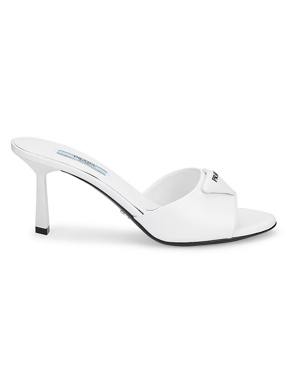 Leather Logo High-Heel Mules | Saks Fifth Avenue