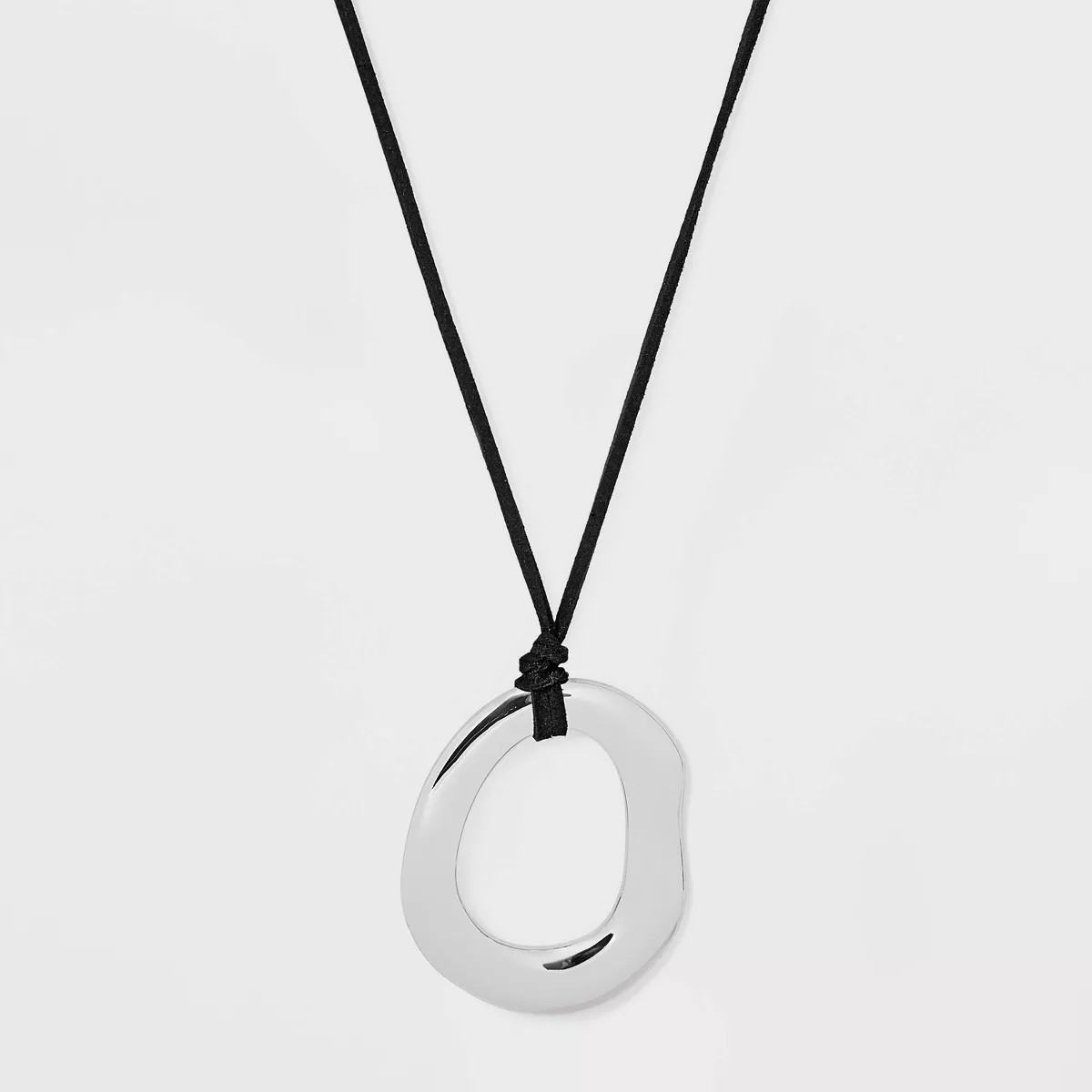 Open Circle Long Pendant Necklace - Universal Thread™ Silver | Target
