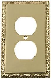Nostalgic Warehouse 719980 Egg and Dart Switch Plate with Outlet, Polished Brass | Amazon (US)