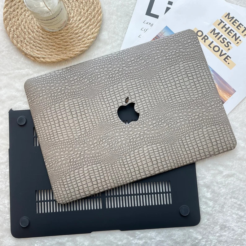 Dark Grey Crocodile Style MacBook Case for Air 11 13 Pro 13 14 15 16,MacBook Pro 13 inch,Laptop leat | Etsy (US)