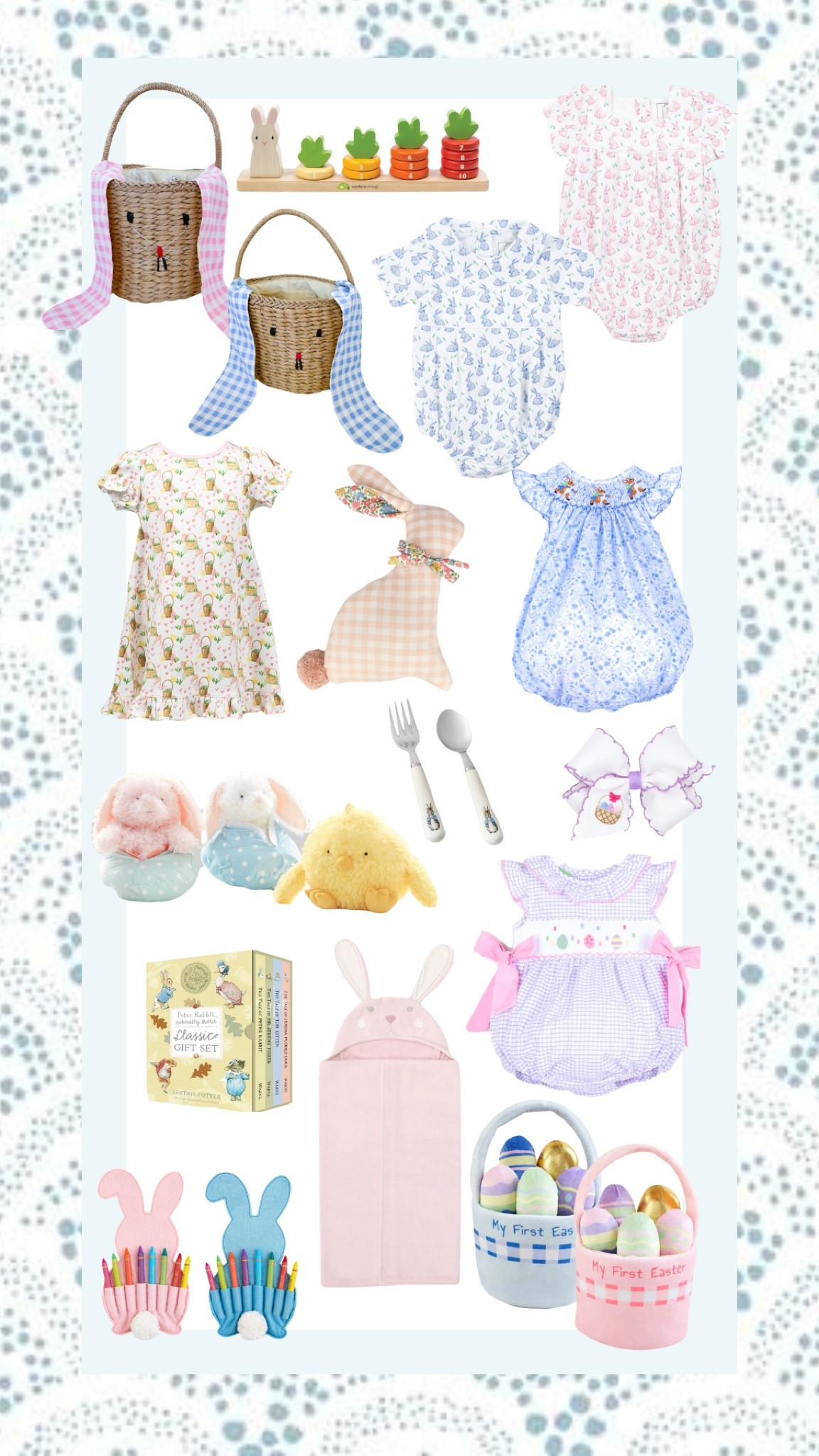 Fun, super early Easter finds 🩵🐰


Easter basket
Easter gifts 
Boy Easter
Girl Easter
Springtime 
Toddler Easter
Baby Easter 
Spring baby

#LTKSeasonal #LTKbaby #LTKkids