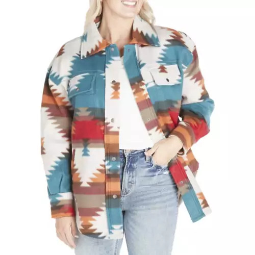 Women's Fornia Jacquard Boyfriend Shirt Jacket | Scheels