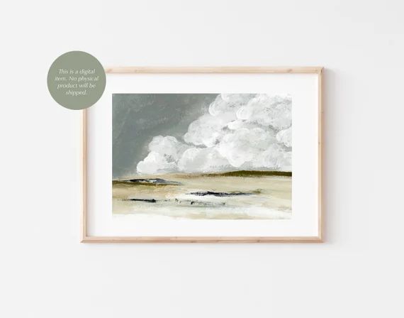 Printable Landscape Art Downloadable Art Cloud Painting Sky | Etsy | Etsy (US)