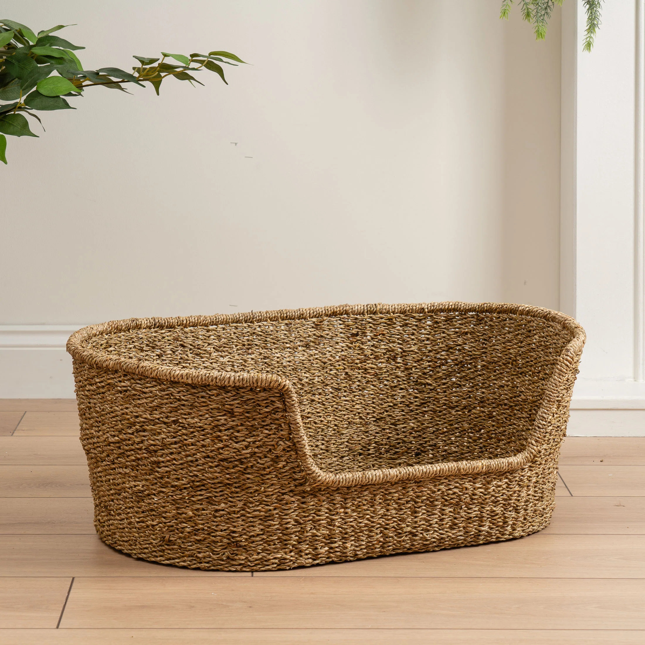 Natural Seagrass Pet Bed with mat | Wayfair UK