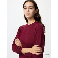 Uniqlo - 100% Merino Crew Neck Jumper - Red | UNIQLO (UK)