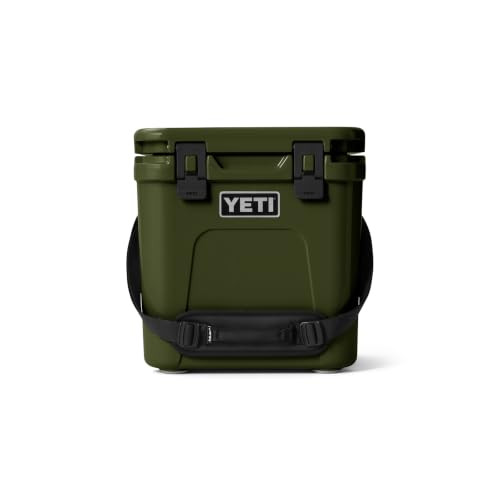 YETI Roadie 24 2.0 Hard Cooler with DoubleDuty Shoulder Strap and Drain Plug, Olive | Amazon (US)