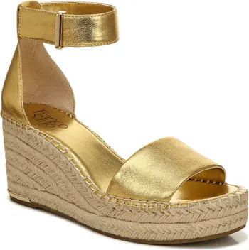 Franco Sarto Clemens Metallic Espadrille Wedge Sandal | Nordstrom | Nordstrom