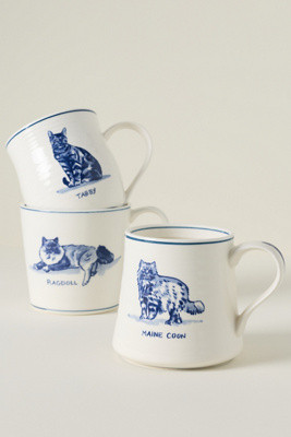 Molly Hatch Stoneware Cat Mugs | Anthropologie (US)