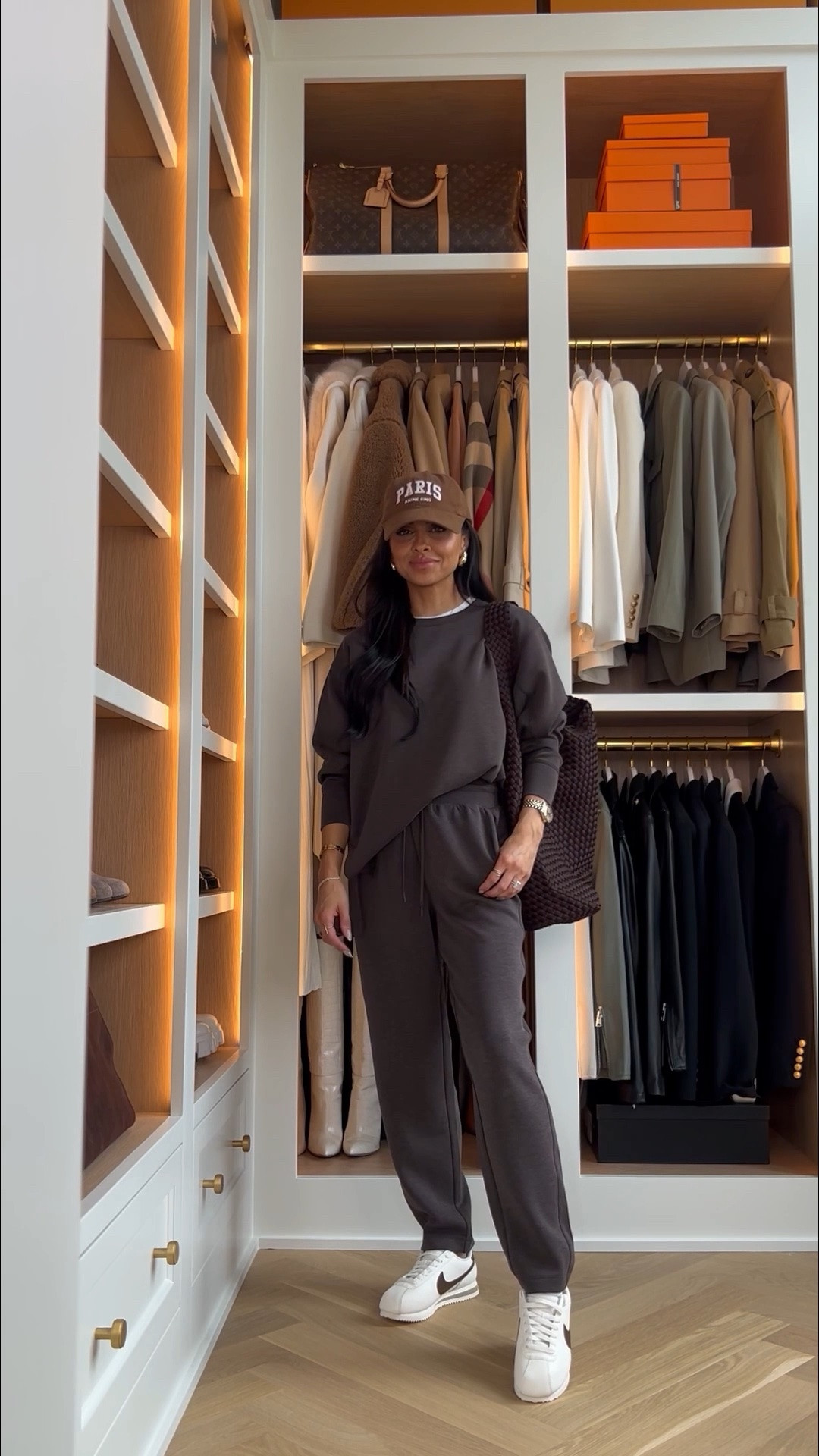 Spring travel outfit on sale! 
My Nordstrom sweatsuit is on sale in the ivory color - love the lighter hue for spring and summer.

Airport outfit, weekend outfit ideas, casual mom outfit, school drop off, naghedi tote, Nike sneakers

#LTKSaleAlert #LTKmomlife #LTKTravel