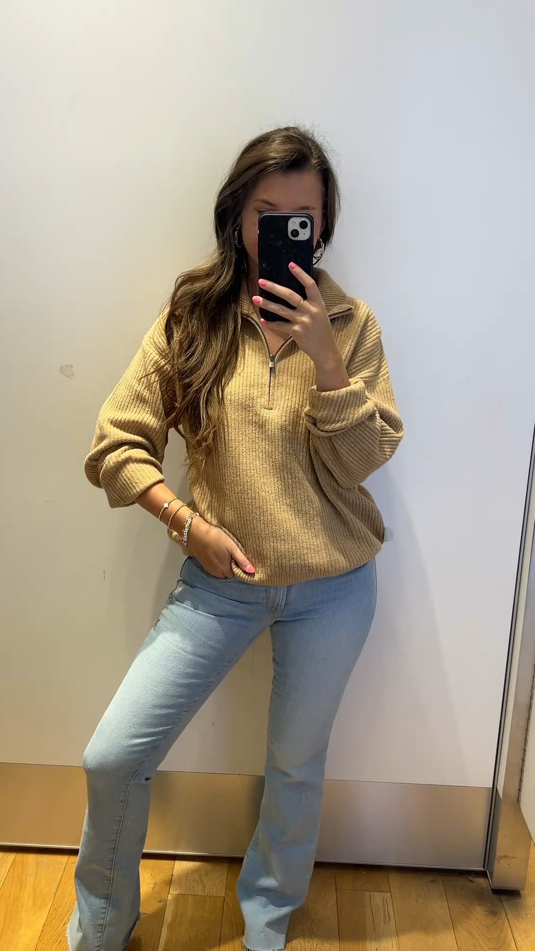// light wash denim // quarter zip sweater // cute quarter zip sweater //

#LTKootd #LTKSeasonal