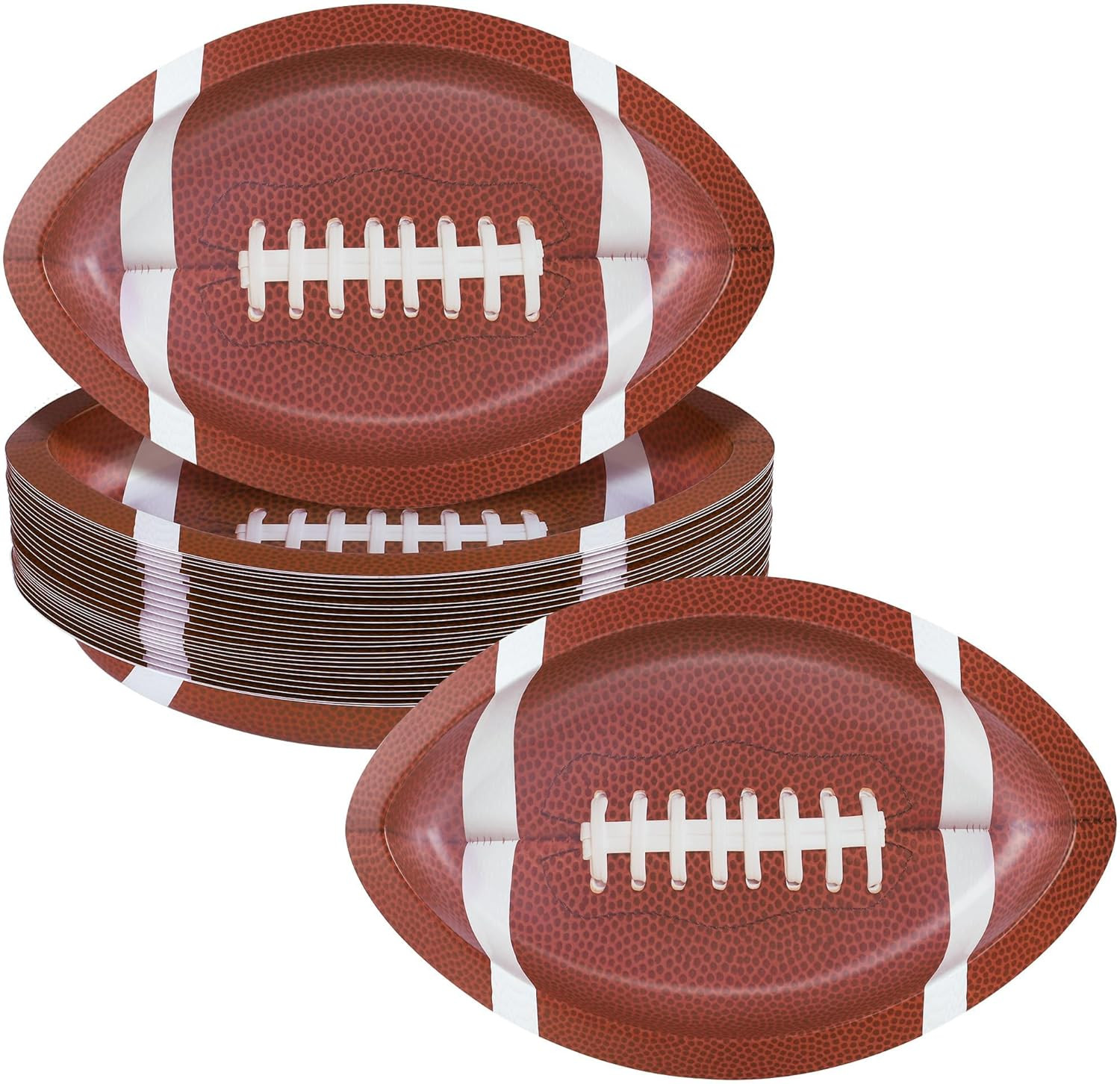 Kochorie 25 Pieces Football Plates 11.5 x 7.5 Inch Football Party Decorations Plastic Serving Tra... | Amazon (US)