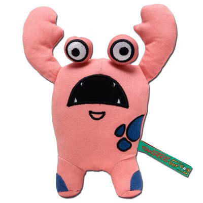 Touchdog Cartoon Up-for-Crabs Monster Plush Dog Toy, Pink | Target