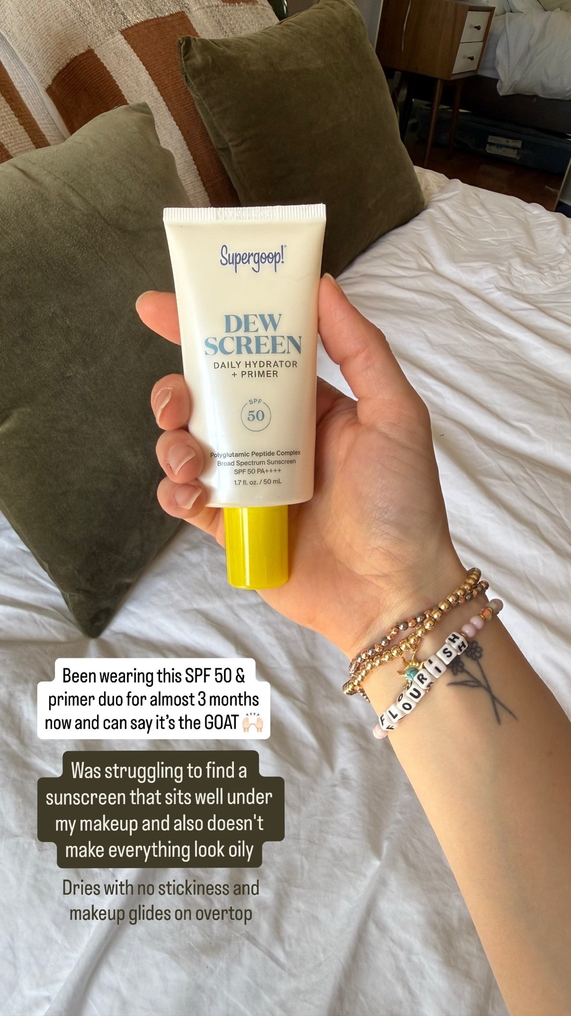 Obsessed with this @Supergoop! Supergoop sunscreen/ primer duo! Dries with no stickiness and makeup glides on overtop 
Plus after 3 months I still haven’t used up the bottle

#LTKBeauty #LTKSaleAlert #LTKgrwm