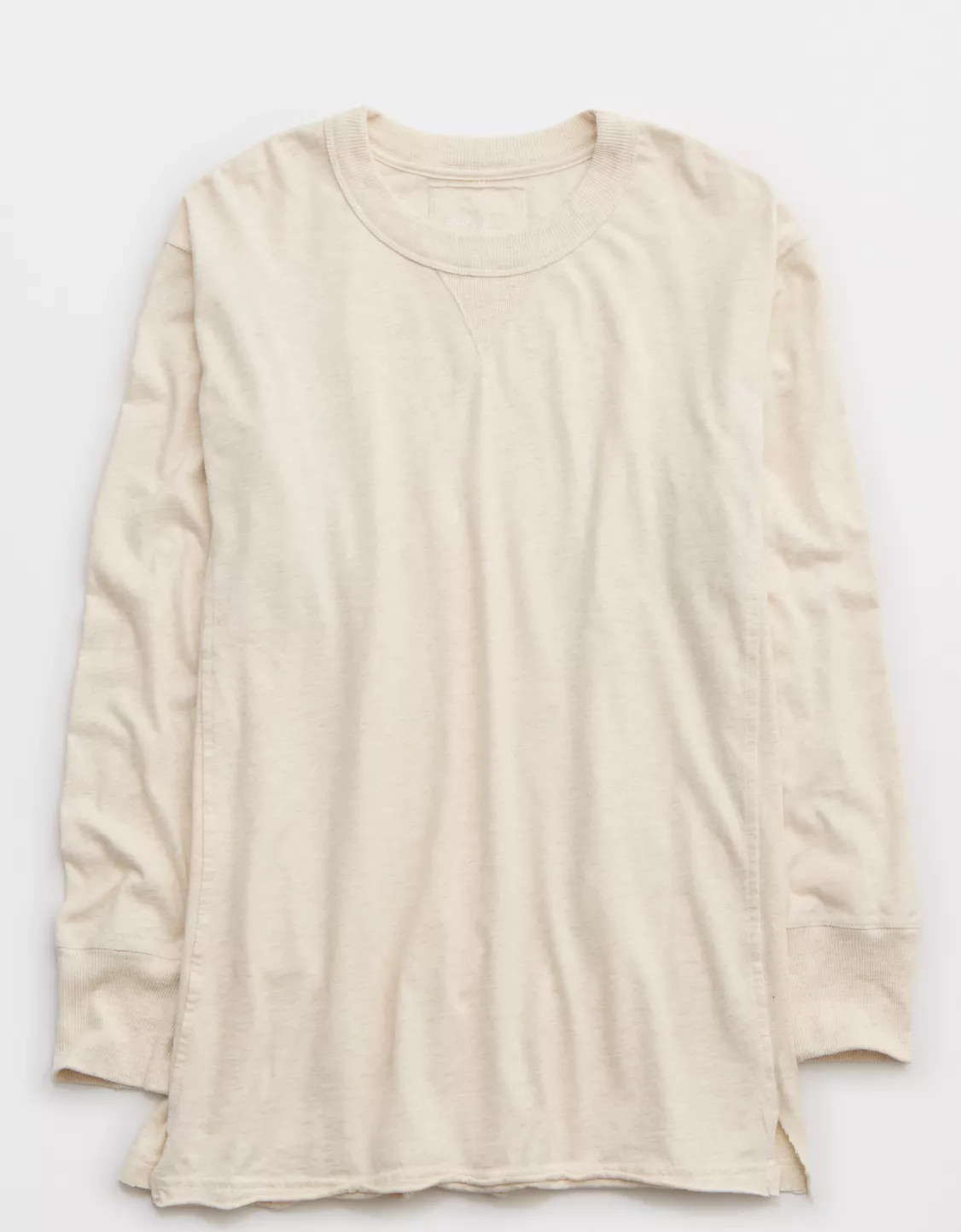 Aerie Cozy Long Sleeve Oversized Boyfriend T-Shirt | American Eagle Outfitters (US & CA)