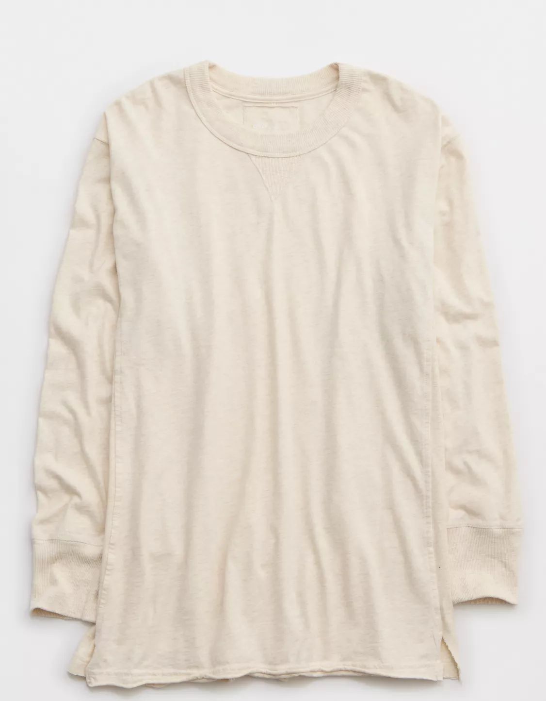 Aerie Cozy Long Sleeve Oversized Boyfriend T-Shirt | Aerie