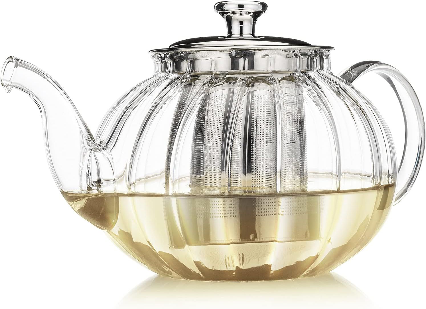 Teabloom Vienna Glass Teapot – Stain-Free Heatproof Glass – Stovetop Safe – Removable Stain... | Amazon (US)