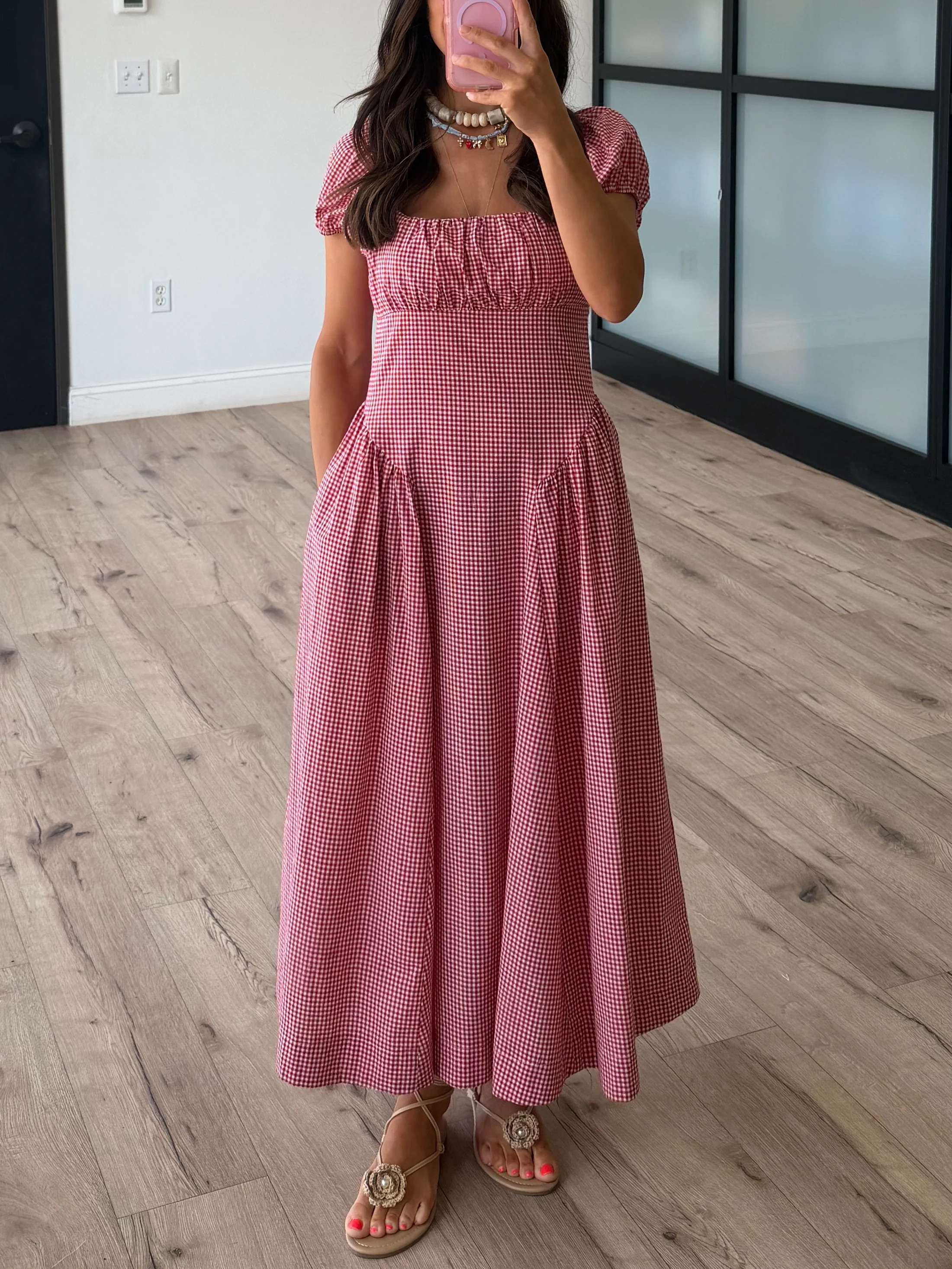 Southern Skies Gingham Dress | Cherry | Shop Talulah