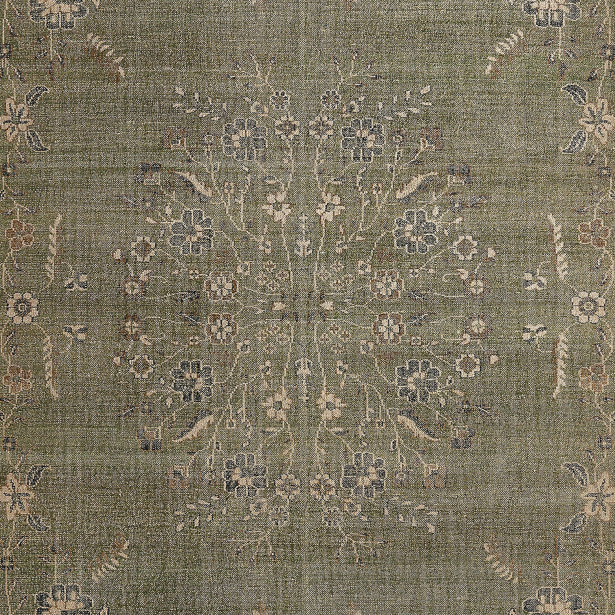 Florence Performance Traditional Floral Green Handknotted Rug Swatch 12"x18" + Reviews | Crate & ... | Crate & Barrel