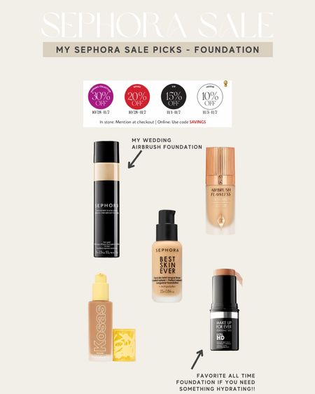 Sephora sale foundation favorites! 

#LTKunder50 #LTKsalealert #LTKbeauty