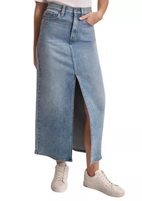 Dkny Jeans Women's Slit Front Denim Midi Skirt, 25 | Belk