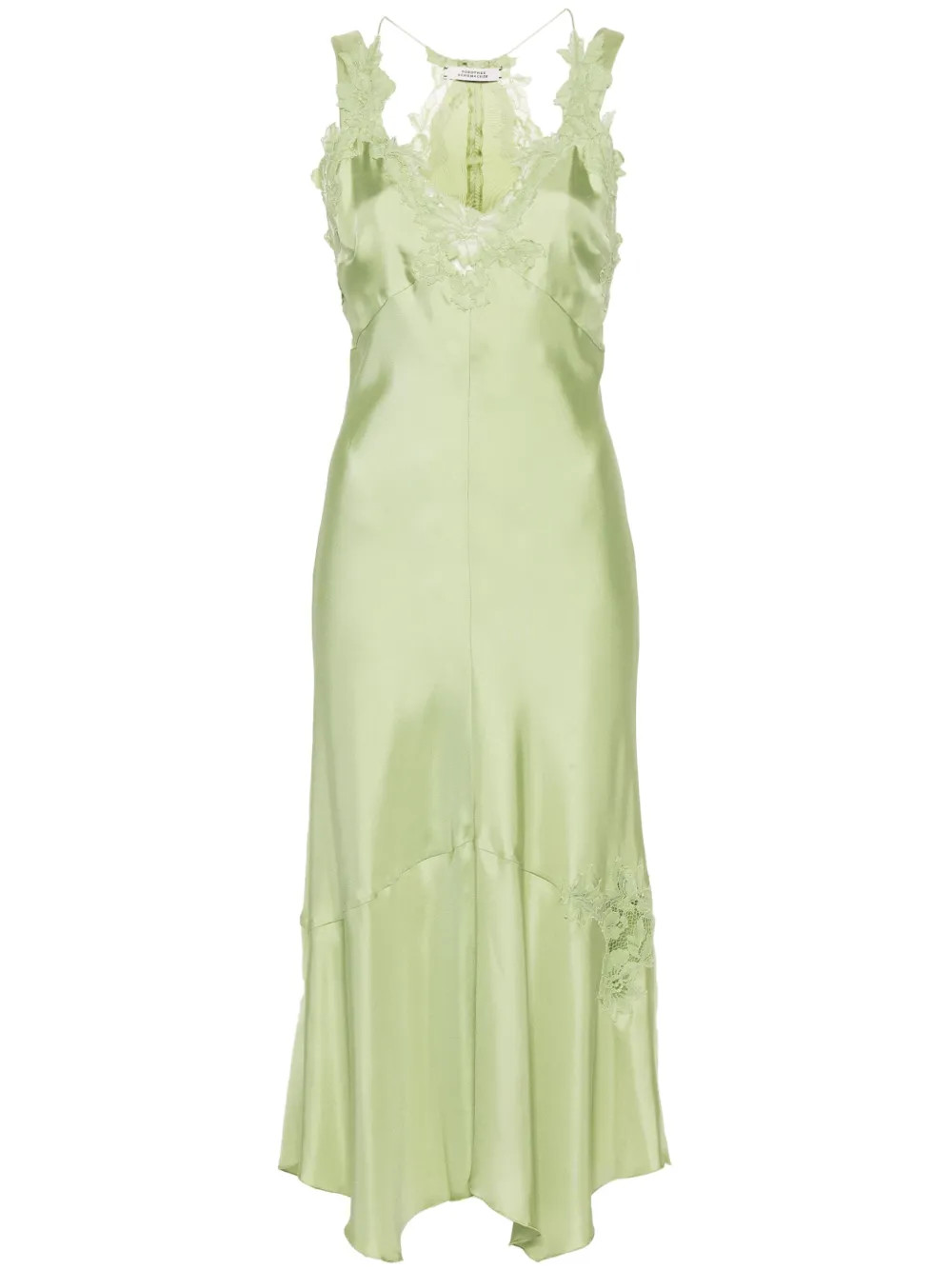 lace-appliqué camisole silk dress | Farfetch Global