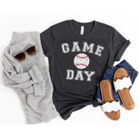 Baseball Shirt, Mom Shirts, Game Day Tee, Tshirt, Shirts For Women, Womens | Etsy (US)