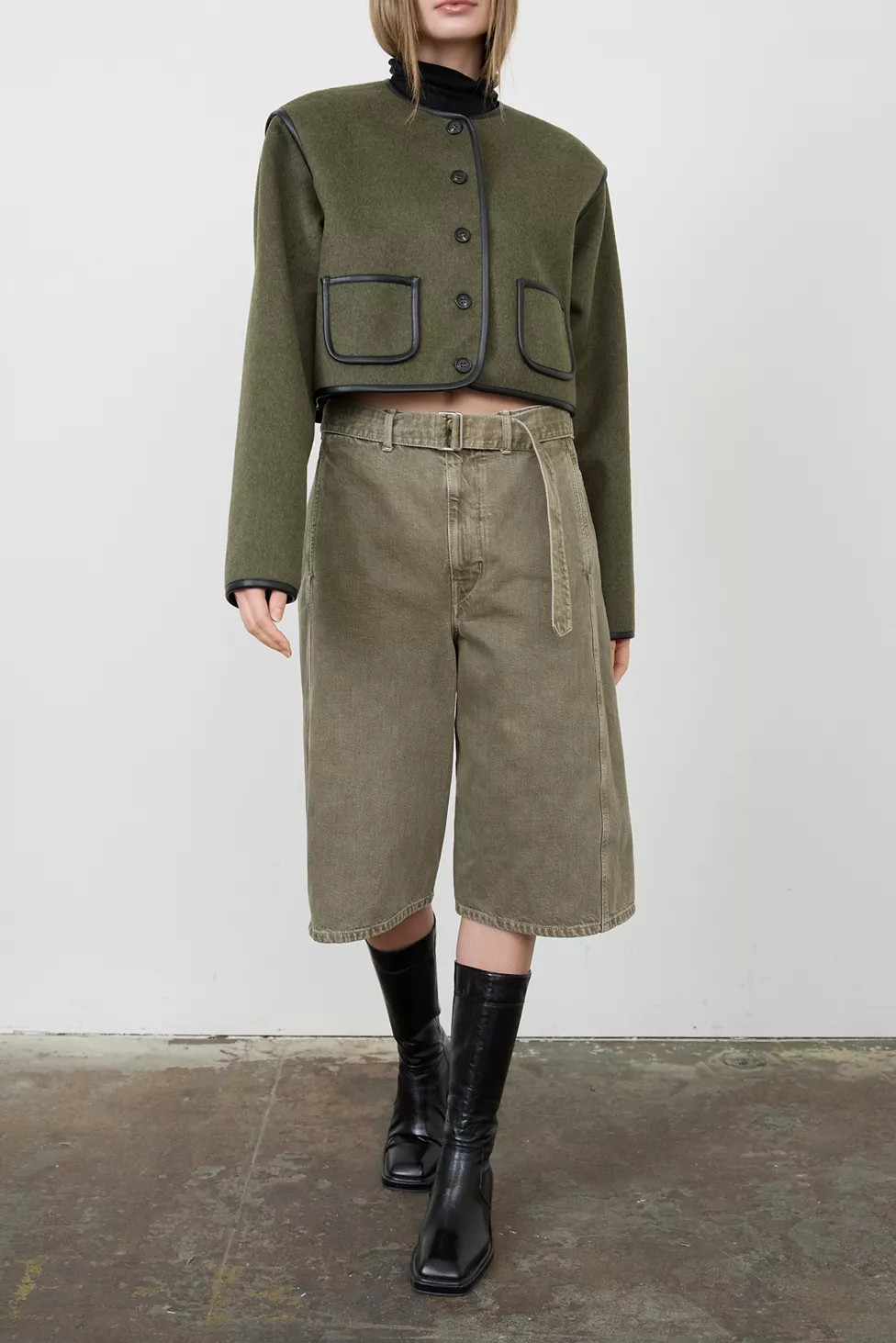 Moon River Button Front Collarless Cropped Jacket | Urban Outfitters (US and RoW)