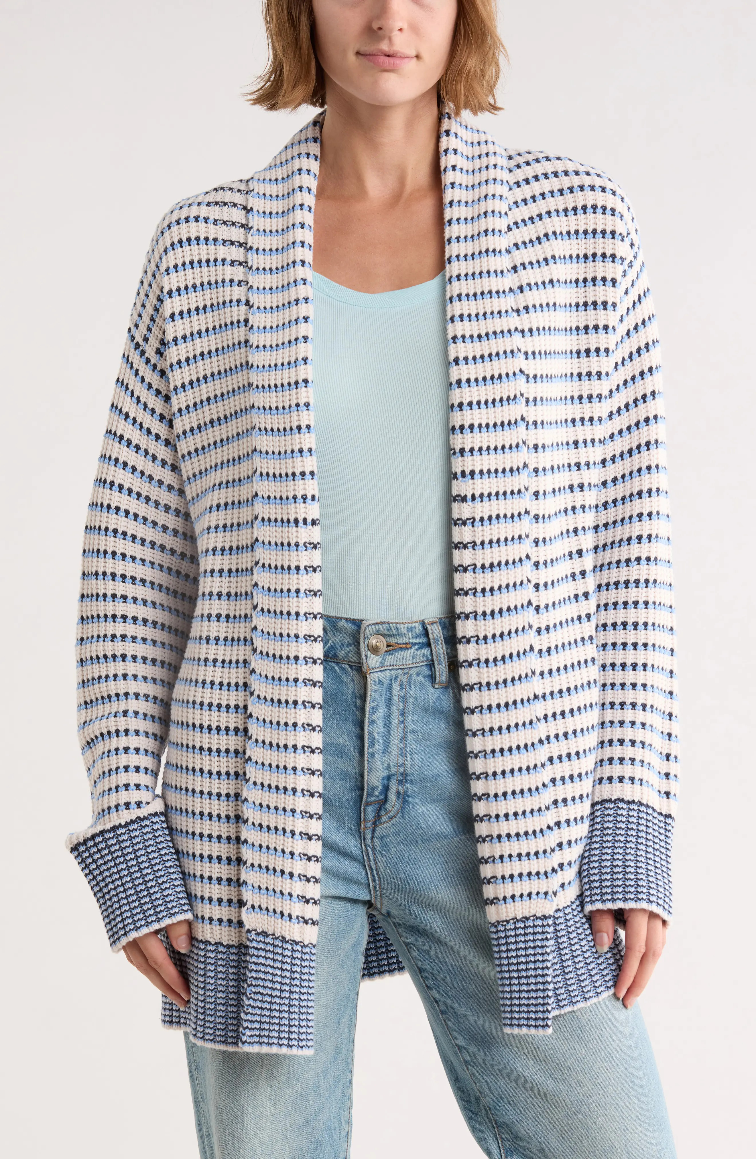 Splendid Stripe Open Front Cardigan (Women) | Nordstromrack | Nordstrom Rack