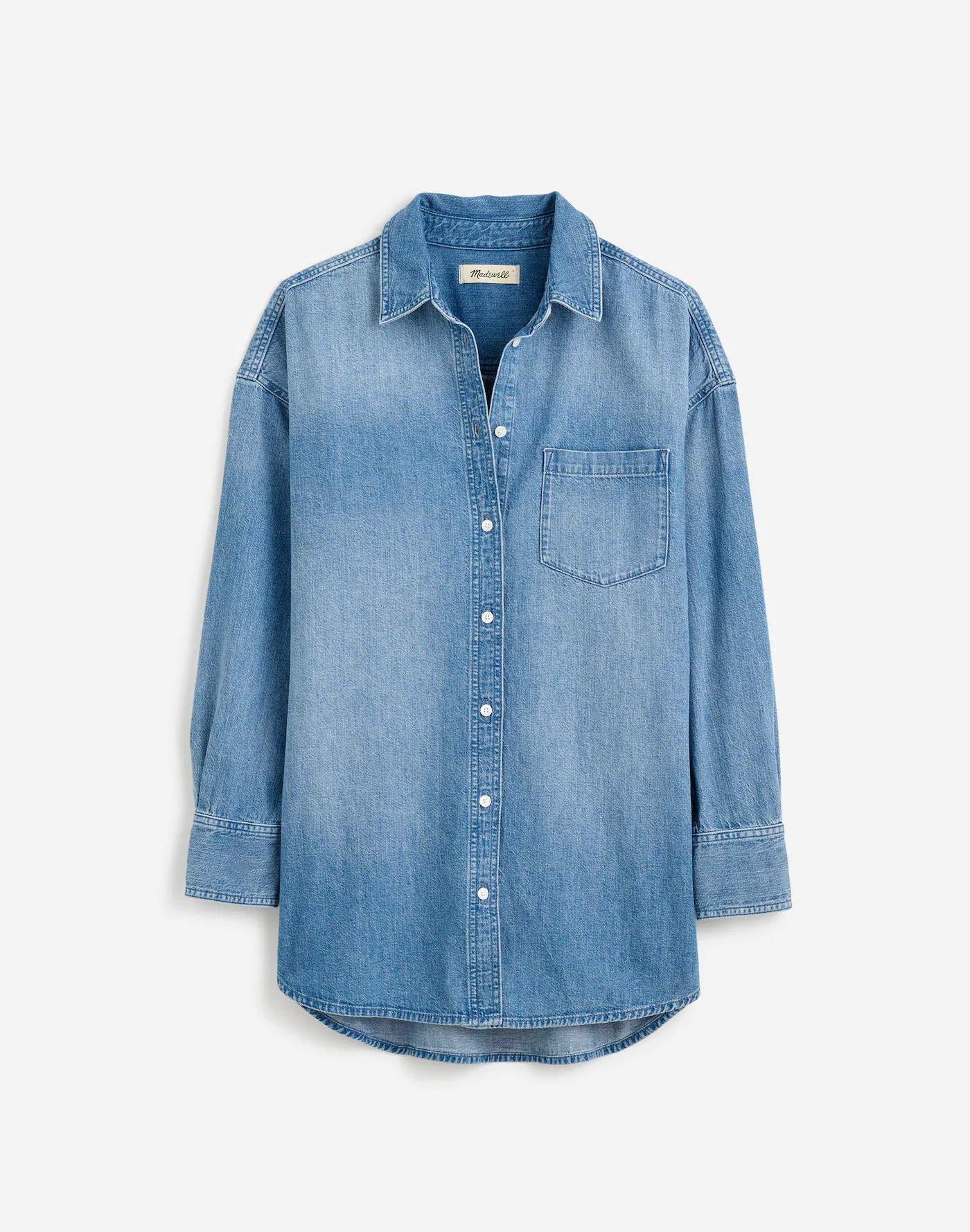 Denim Oversized Button-Up Shirt in Marnie Wash | Madewell
