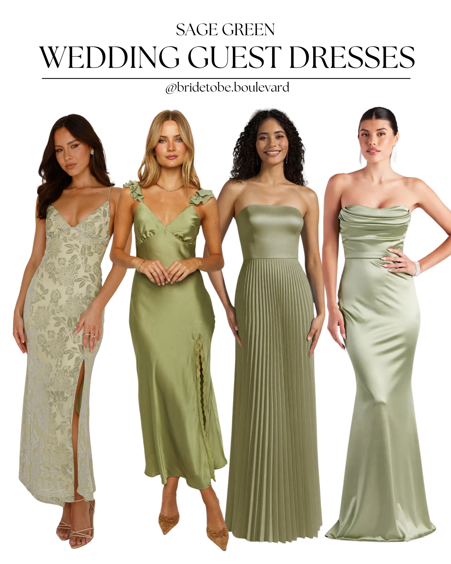 Soft, Elegant, and Timeless: Sage Green Wedding Guest Dresses 🌿

Sage green continues to be a top bridal trend, and for good reason — it's soft, romantic, and flatters every skin tone. These guest dress picks are perfect for everything from garden weddings to chic city soirées.

🌱 Flowy fabrics, one-shoulder styles, and timeless silhouettes
✨ Perfect for bridesmaids or guests
Tap to shop the prettiest sage styles! 

 #LTKParties #LTKWedding #LTKautumn