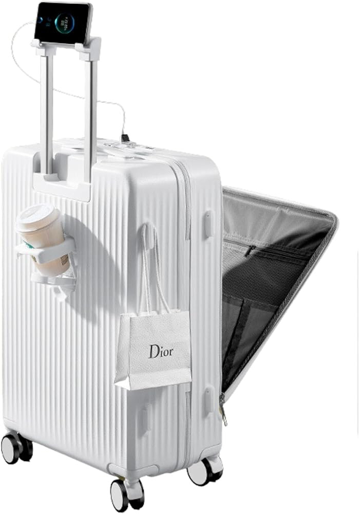 LIFESTYLE 2023 New 20'' Carry on Luggage with Front Laptop Pocket Luggage with USB Phone Holder C... | Amazon (US)