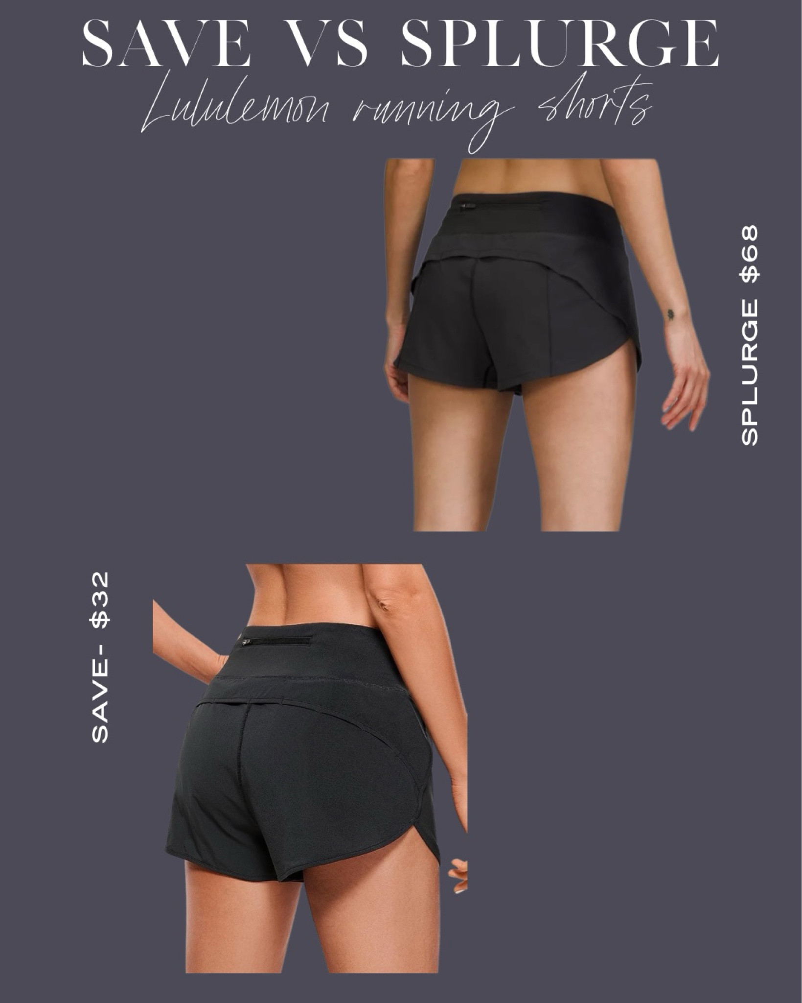 Save vs splurge shorts lululemon vs amazon 

#LTKFindsUnder100 #LTKFitness #LTKFindsUnder50