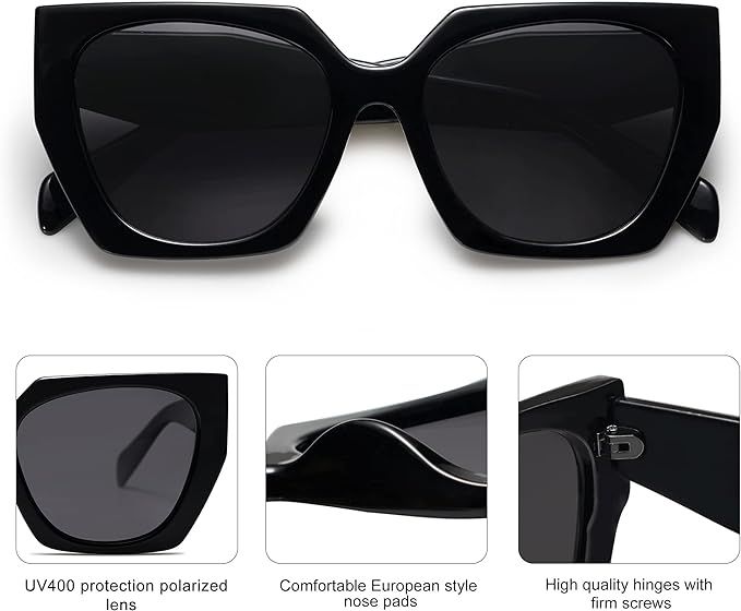 SOJOS Big Trendy Polarized Sunglasses Womens Oversized Cateye Sunnies Lentes De Sol Para Mujer SJ... | Amazon (US)