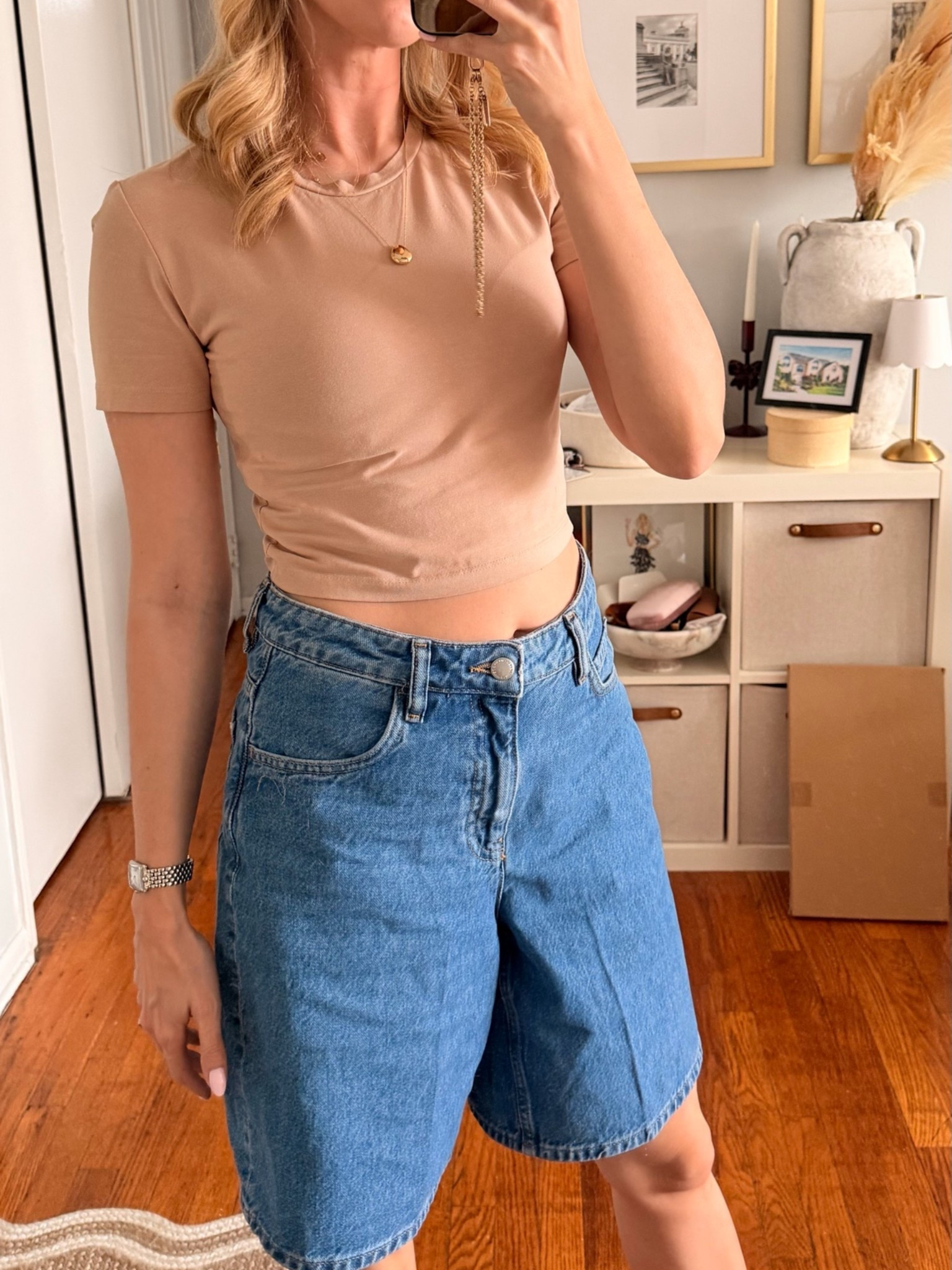Bermuda shorts which you gonna see here on the repat because they feel like the best purchase everrrr! 

Denim Bermuda shorts • denim shorts • summer outfit

#LTKdayinmylife #LTKgrwm #LTKootd