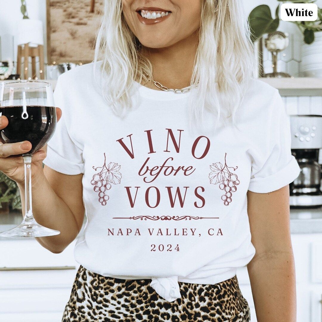 Vino Before Vows Custom Group Bachelorette Shirt Wine - Etsy | Etsy (US)