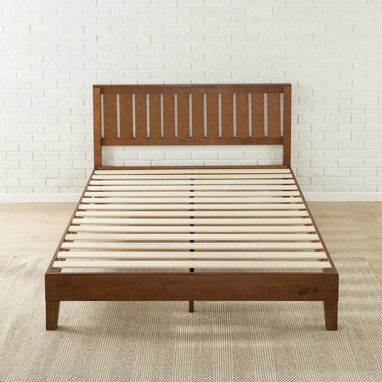 Zinus Vivek 37” Deluxe Wood Platform Bed with Headboard, Full | Walmart (US)