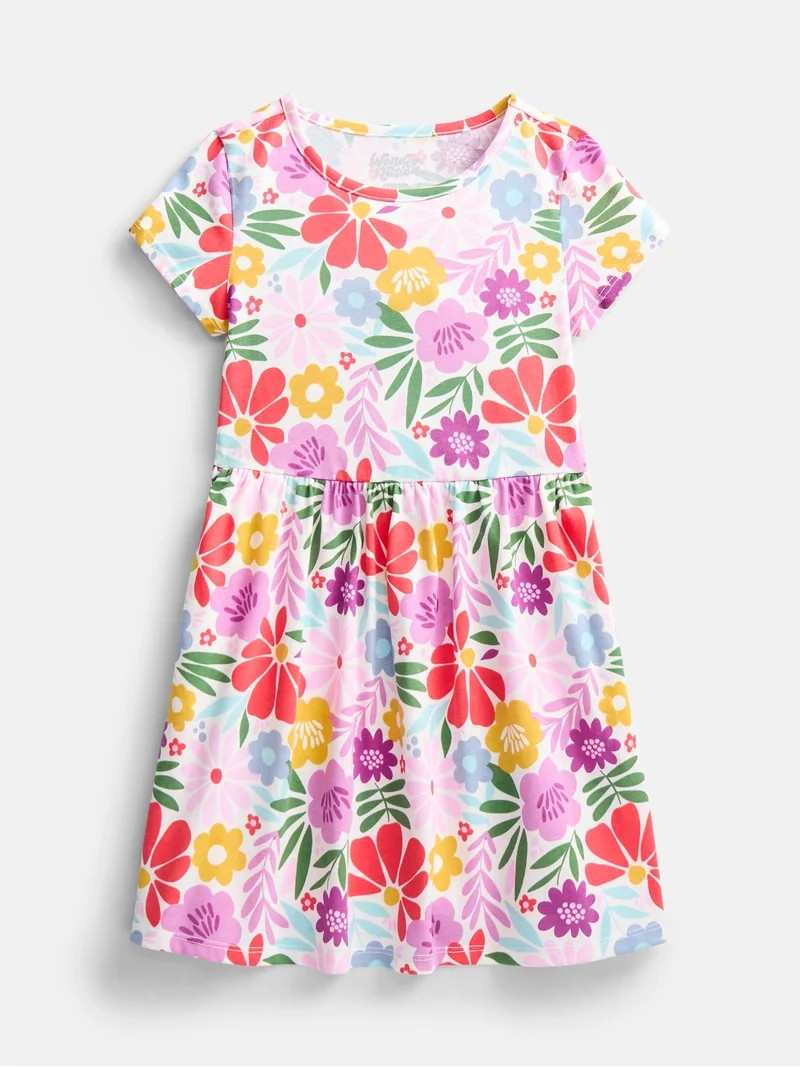 Wonder Nation Girl\u2019s Play Dress with Short Sleeves, Sizes XS-XXL | Walmart (US)