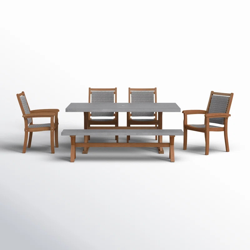 Fleur 7 - Person Rectangular Outdoor Dining Set | Wayfair North America