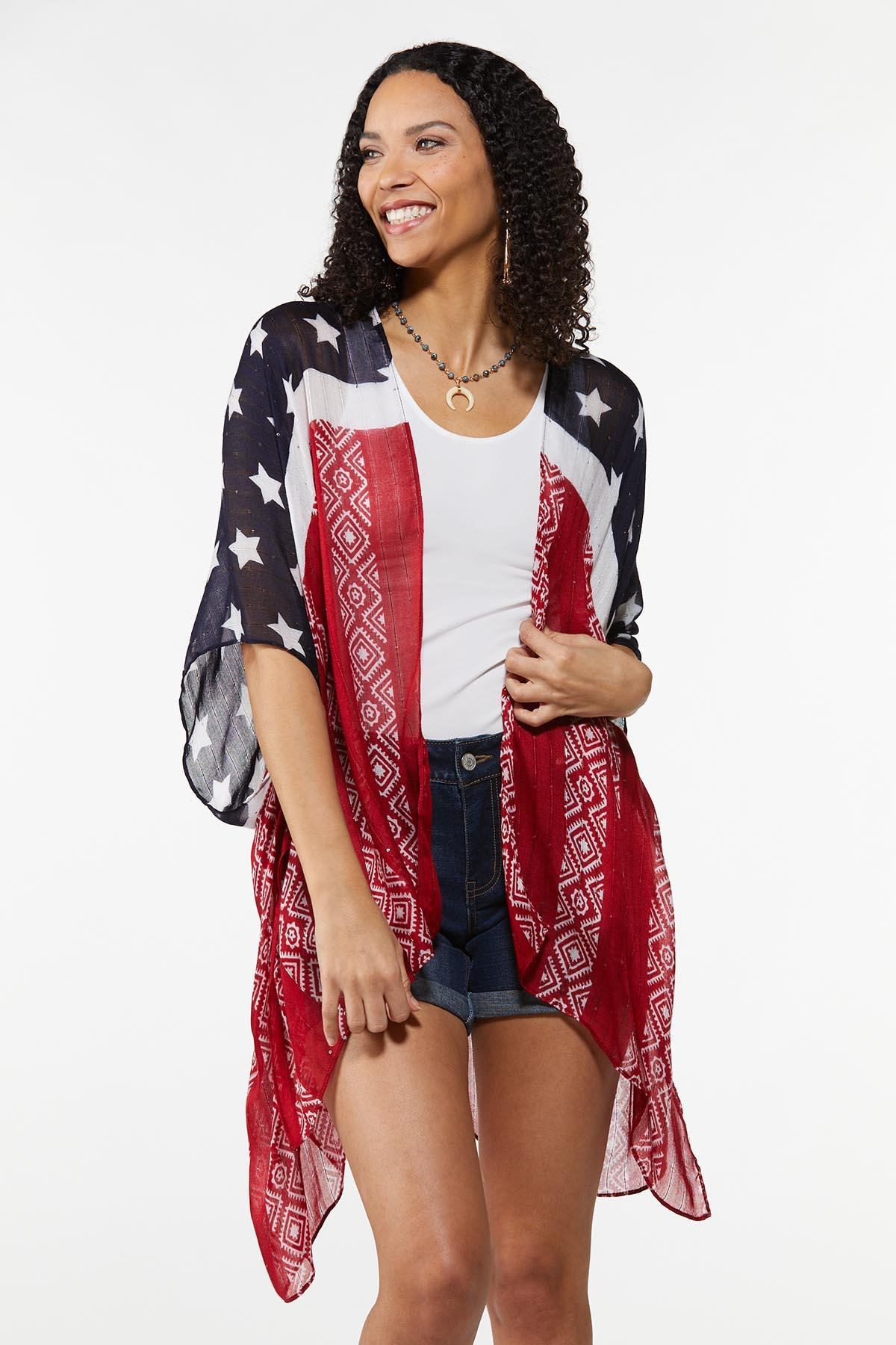 Americana Bandana Kimono | Cato Fashions