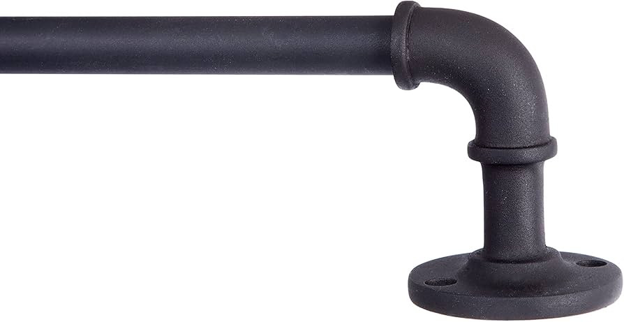 Kenney KN90030 Adler Industrial Pipe Indoor/Outdoor Rust-Resistant Wrap Around Curtain Rod, 28-48... | Amazon (US)